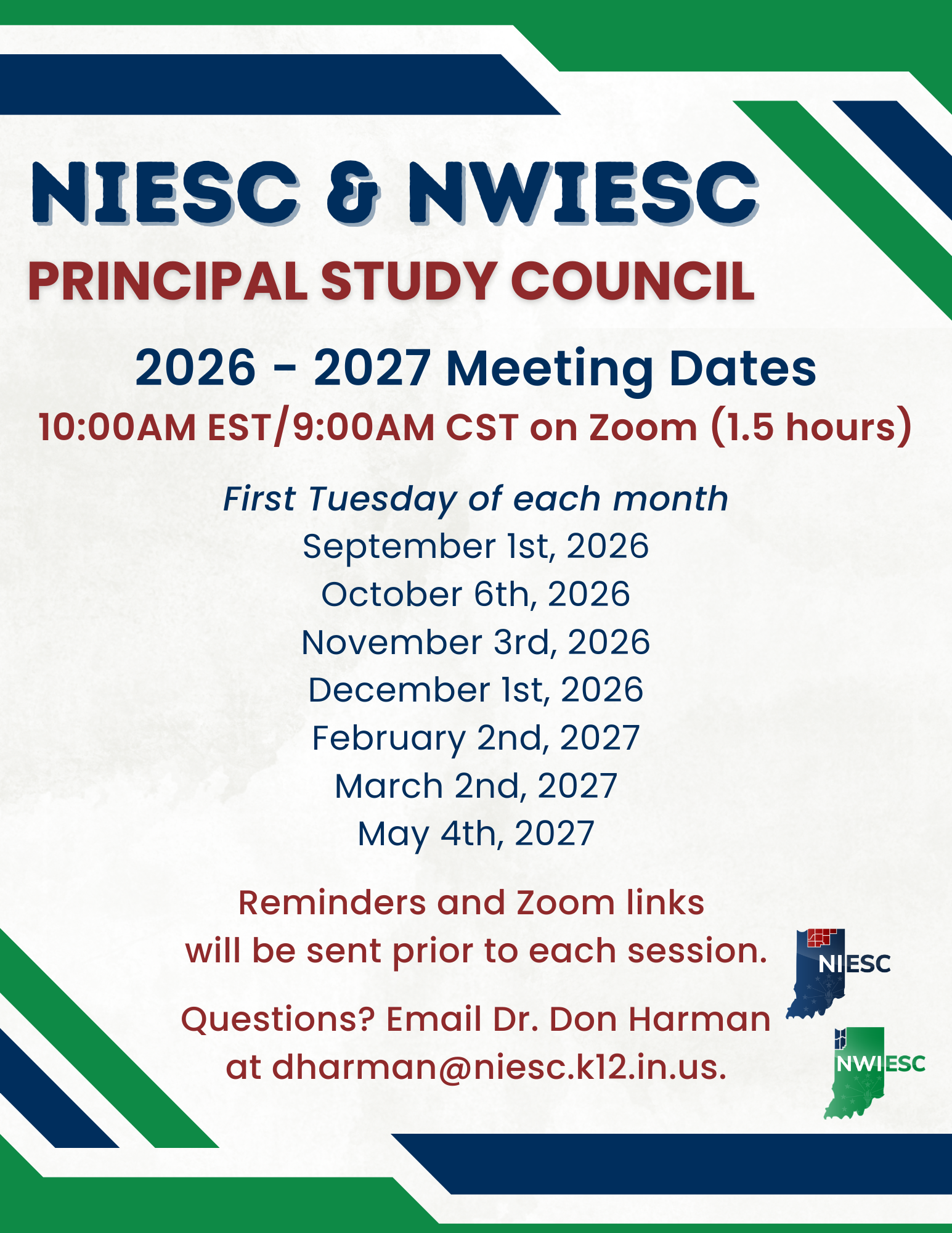 2026-2027 Principal Study Council Dates